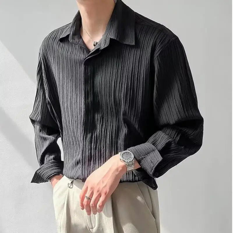 Casual Pleated Shirts for Men